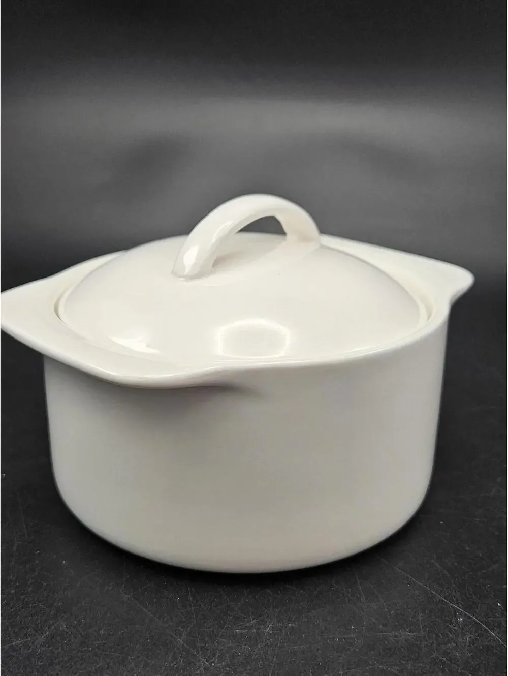 Ciroa White Stoneware Lidded Mini Casserole Cocotte Dish 5